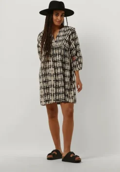 zwarte by-bar mini jurk nova tie dyed dress