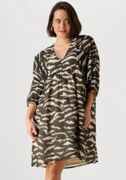zwarte by-bar mini jurk philou zebra dress