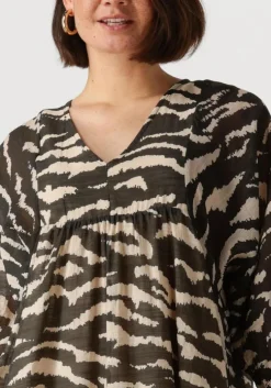 zwarte by-bar mini jurk philou zebra dress
