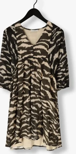 zwarte by-bar mini jurk philou zebra dress