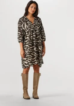 zwarte by-bar mini jurk philou zebra dress
