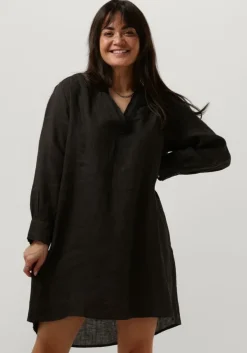 zwarte by-bar mini jurk resa linen dress