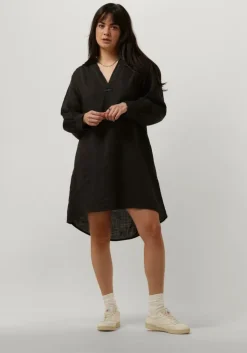 zwarte by-bar mini jurk resa linen dress