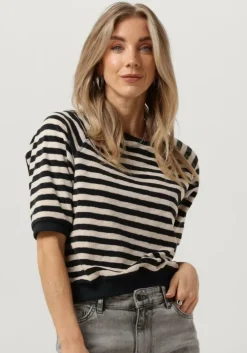 zwarte by-bar top neva slub stripe top