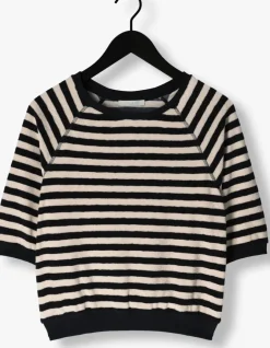 zwarte by-bar top neva slub stripe top