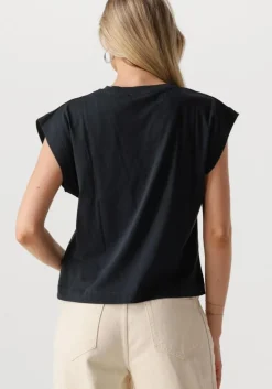 zwarte by-bar t-shirt mason open lucky top