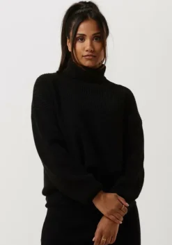 zwarte calvin klein coltrui ck chunky roll neck