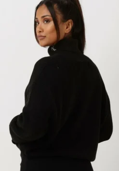 zwarte calvin klein coltrui ck chunky roll neck