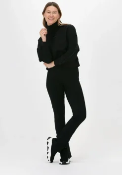 zwarte calvin klein coltrui logo trim roll neck