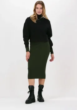 zwarte calvin klein coltrui logo trim roll neck