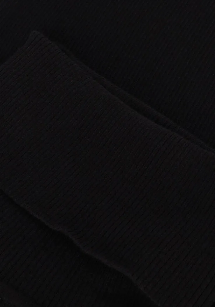 zwarte calvin klein coltrui woven label roll neck sweater