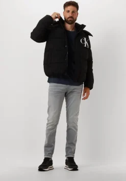zwarte calvin klein gewatteerde jas essentials non down jacket