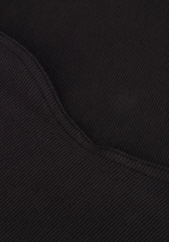 zwarte calvin klein midi jurk woven label rib sleeveless dress