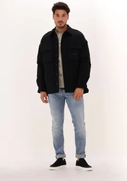 zwarte calvin klein overshirt fleece lined cargo overshirt