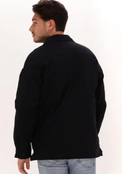 zwarte calvin klein overshirt fleece lined cargo overshirt