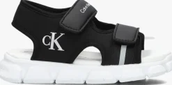 zwarte calvin klein platte sandalen 83022