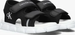 zwarte calvin klein platte sandalen 83022