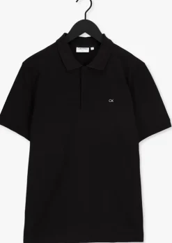 zwarte calvin klein polo stretch pique slim polo