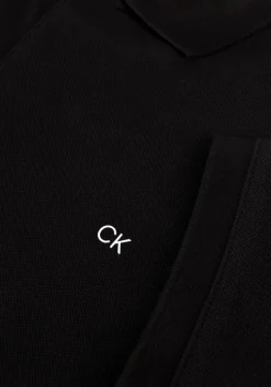 zwarte calvin klein polo stretch pique slim polo