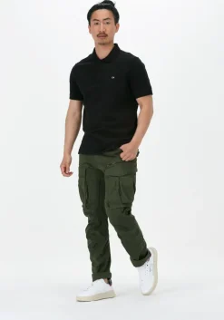 zwarte calvin klein polo stretch pique slim polo