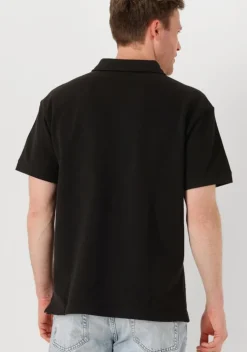 zwarte calvin klein polo woven label polo