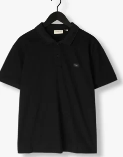 zwarte calvin klein polo woven label polo