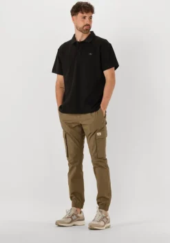 zwarte calvin klein polo woven label polo