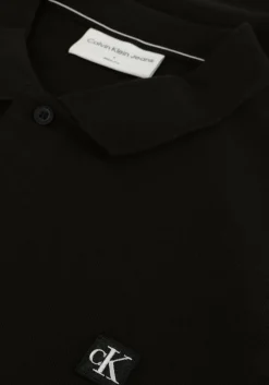 zwarte calvin klein polo ck embro badge slim polo