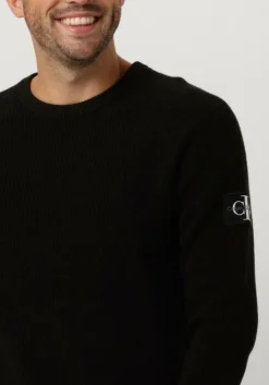 zwarte calvin klein sweater badge easy sweater