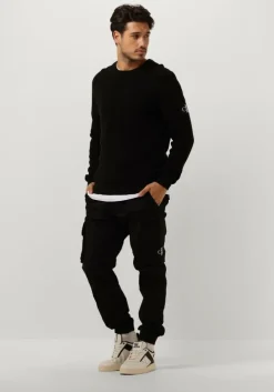 zwarte calvin klein sweater badge easy sweater