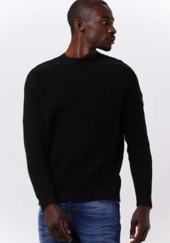 zwarte calvin klein sweater monologo badge sweater