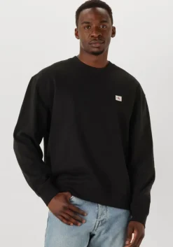 zwarte calvin klein sweater ls eu badge 350terry cn swtshrt