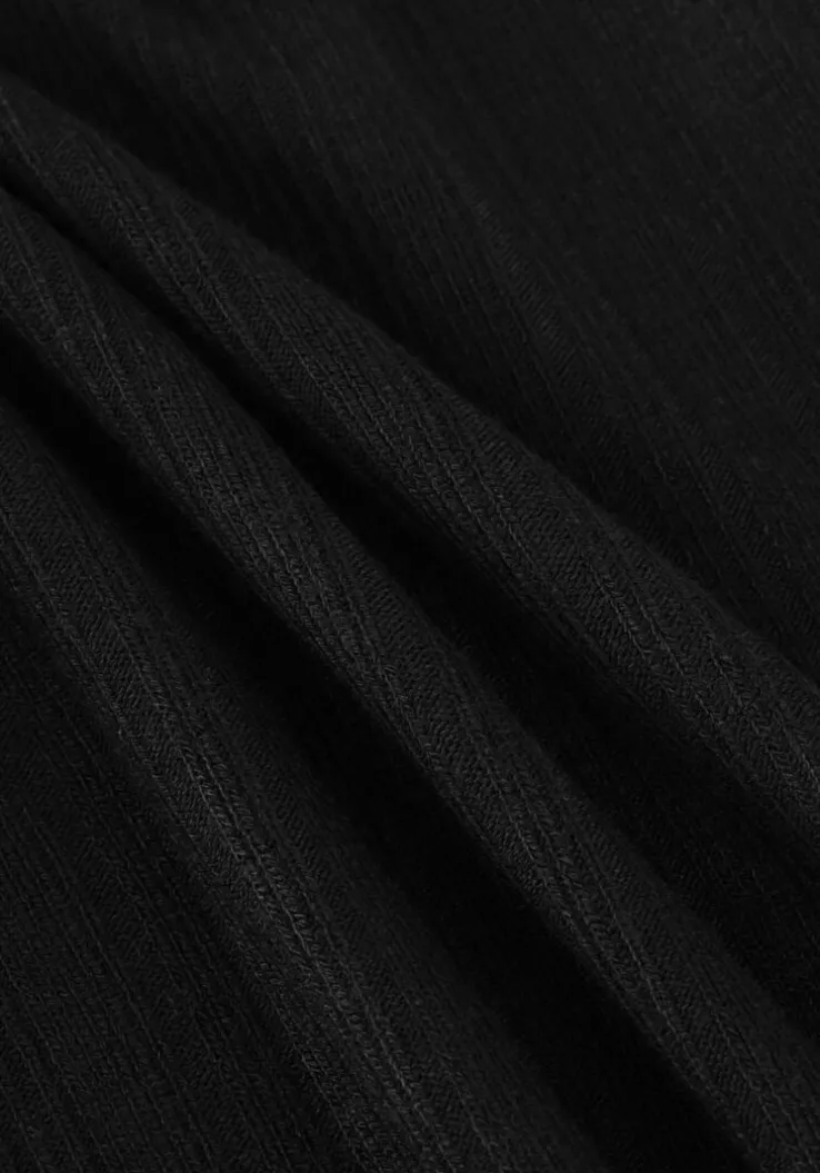 zwarte calvin klein top warm texture rib mockneck top