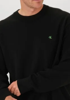 zwarte calvin klein trui ls ez corron crewnk sweater 12gg