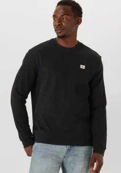 zwarte calvin klein trui ls waffle badge crewnk tee