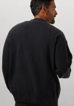 zwarte calvin klein trui boucle boxy sweater