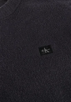 zwarte calvin klein trui boucle boxy sweater