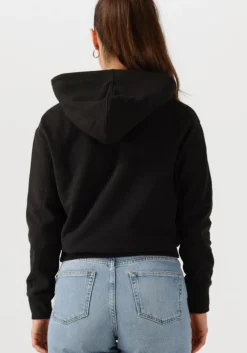 zwarte calvin klein trui ck embroidery hoodie