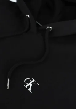 zwarte calvin klein trui ck embroidery hoodie