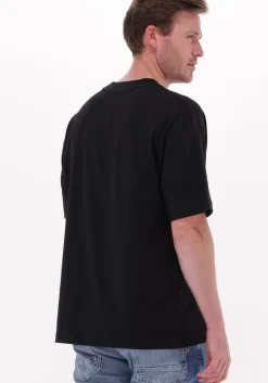 zwarte calvin klein t-shirt shrunken badge pocket tee