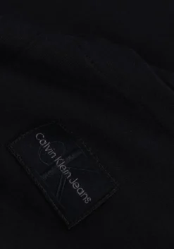 zwarte calvin klein t-shirt shrunken badge pocket tee