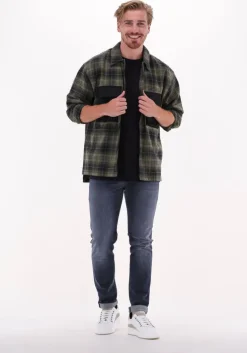 zwarte calvin klein t-shirt shrunken badge pocket tee