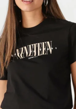 zwarte calvin klein t-shirt 19 graphic reg tee