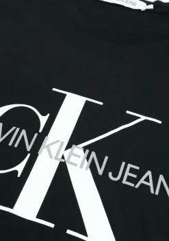zwarte calvin klein t-shirt iconic monogram ss slim tee