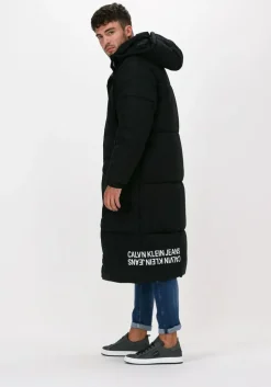 zwarte calvin klein t-shirt iconic monogram ss slim tee