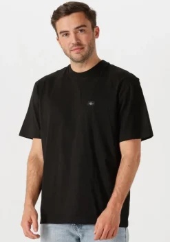 zwarte calvin klein t-shirt woven label relaxed tee