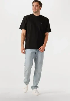 zwarte calvin klein t-shirt woven label relaxed tee