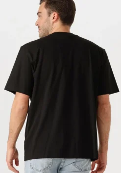 zwarte calvin klein t-shirt woven label relaxed tee