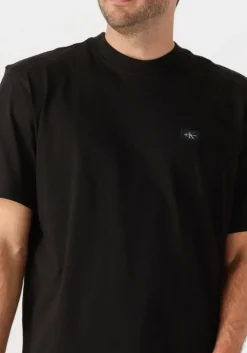 zwarte calvin klein t-shirt woven label relaxed tee