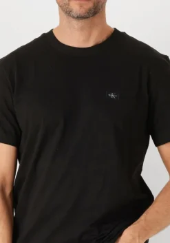 zwarte calvin klein t-shirt woven label regular tee